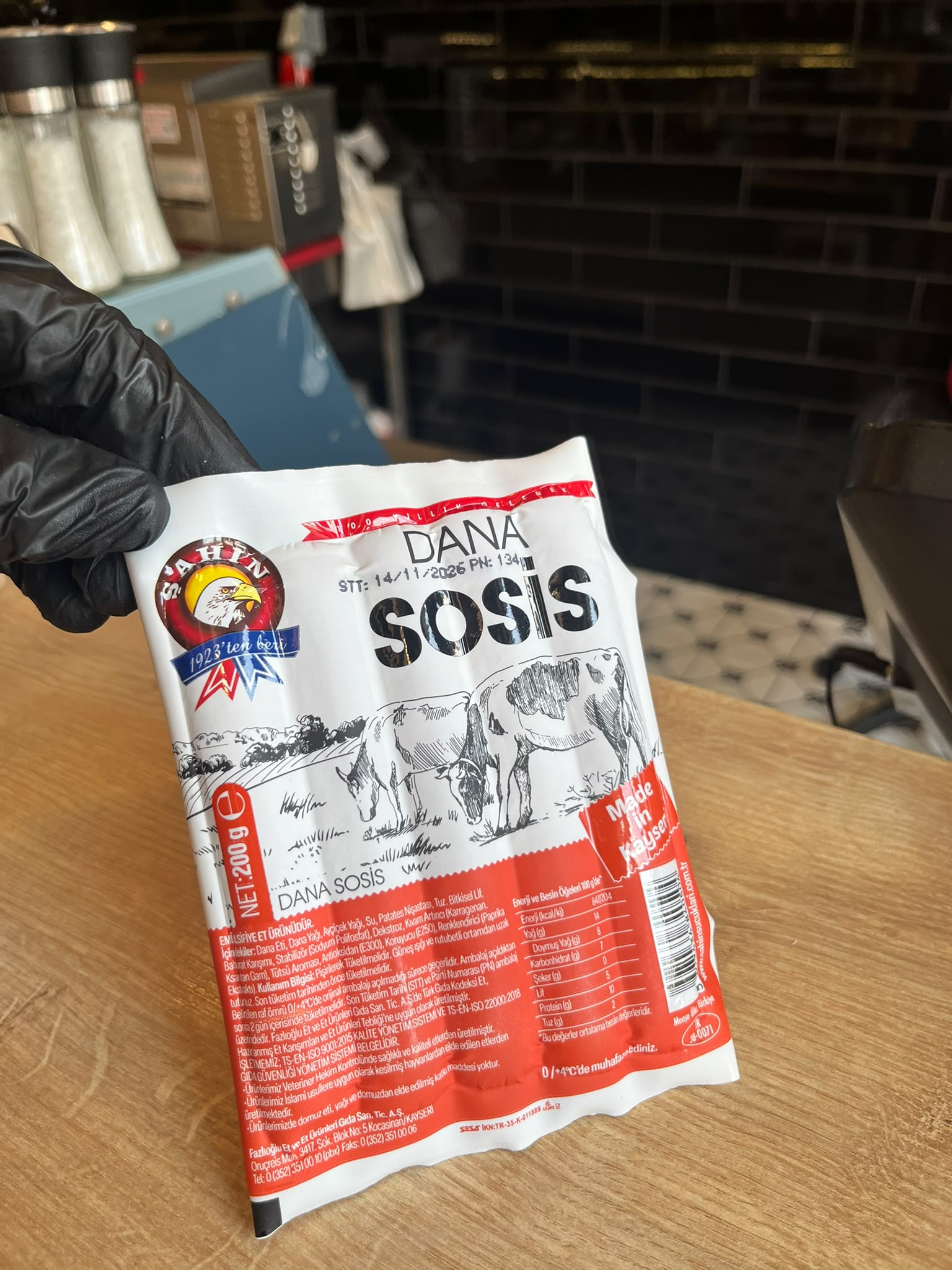 Şahin Dana Sosis (5Tane) 200G